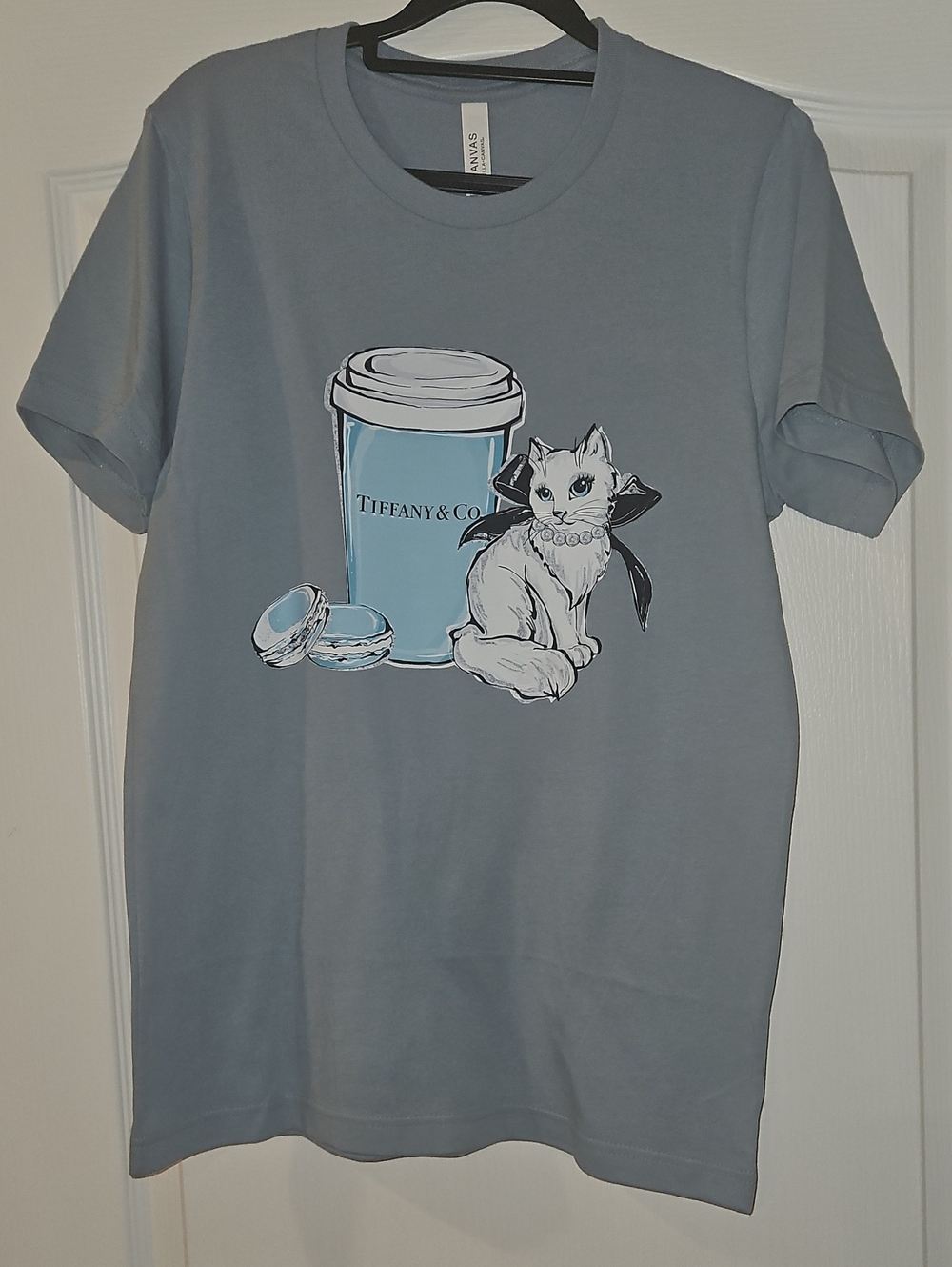 Graphic Cat Coffee Cup Shirt